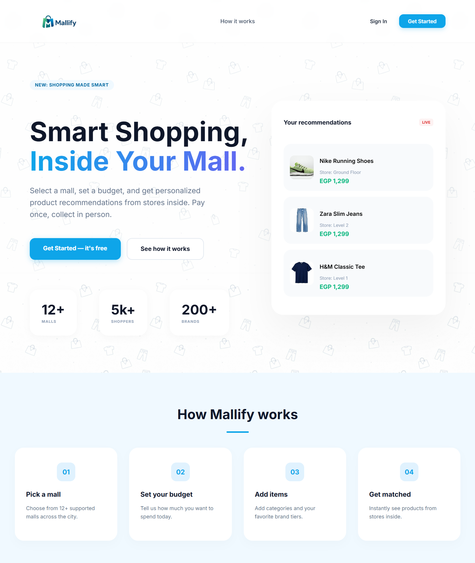 Mallify Web Platform Interface 2